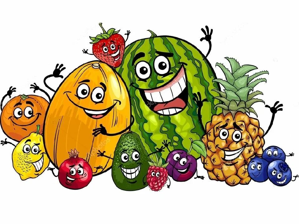 Живые овощи. Мультяшные овощи и фрукты. Фрукты с глазами. Веселые витамины.