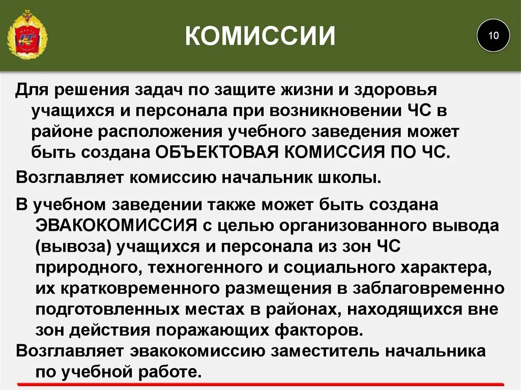 Организация гражданской обороны в общеобразовательном учреждении. Какое ведомство отвечает за организацию защиты учащихся и персонала.