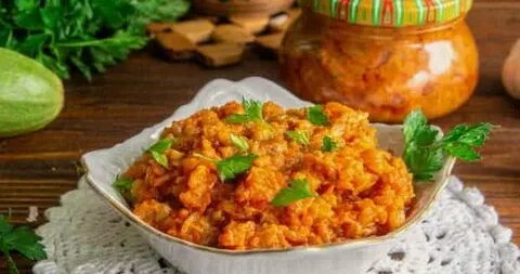 Кабачково овощная икра