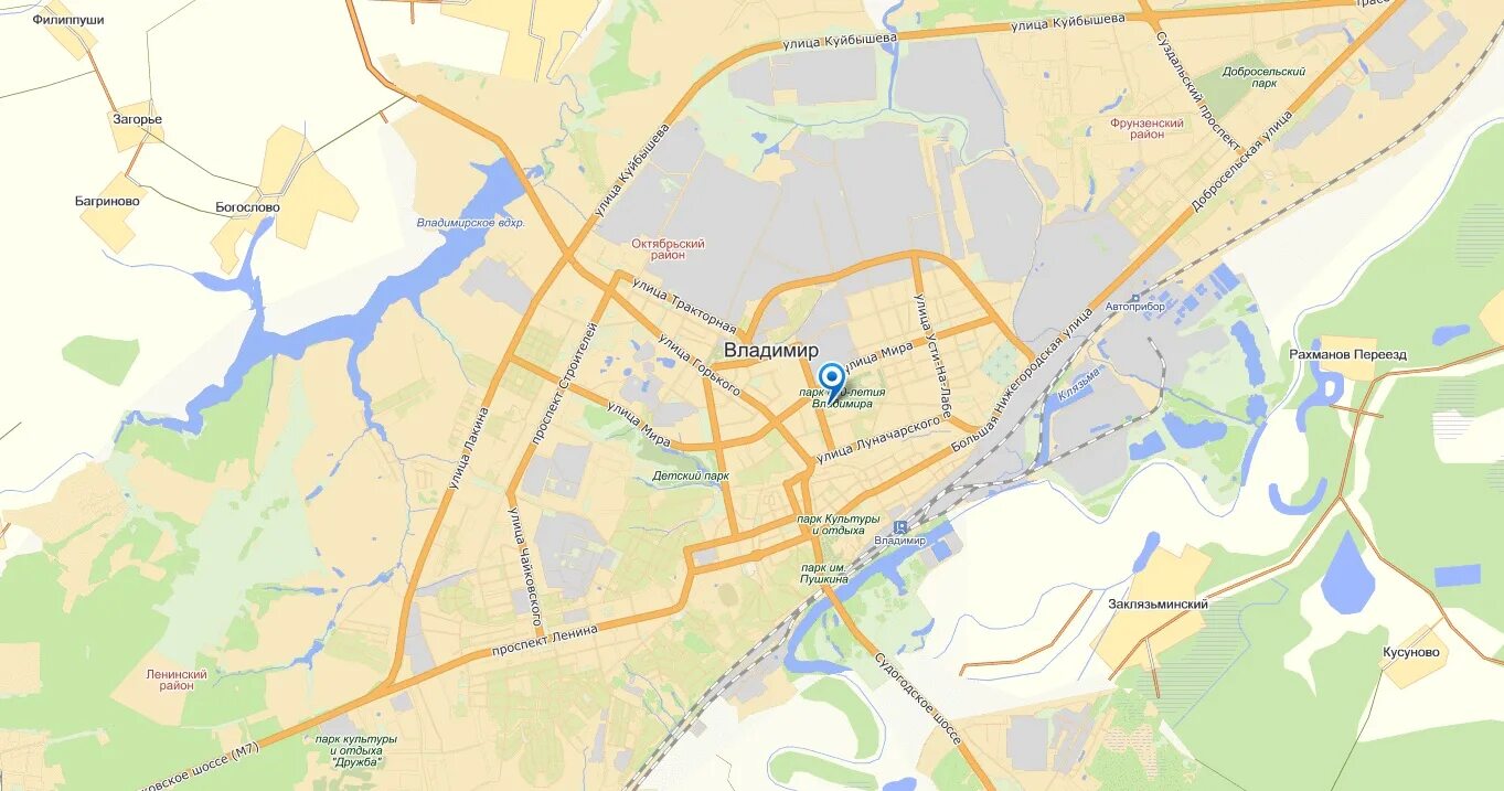 Карта Владимира с районами города. Карта Владимира с улицами. Районы Владимира на карте.
