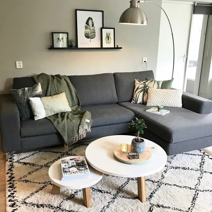 Как обыграть серый диван в интерьере See this Instagram photo by @immyandindi * 5,757 likes Living room scandinavian,