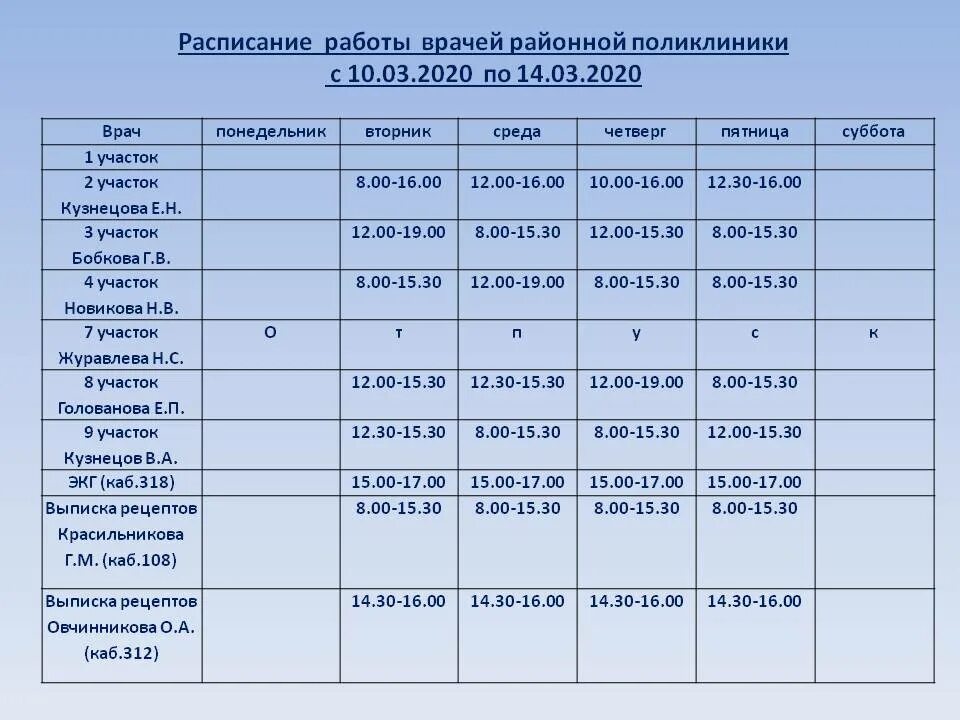 2 больница время приема врачей. Расписание врачей. Детская поликлиника график. Расписание терапевтов. График врачей в поликлинике.