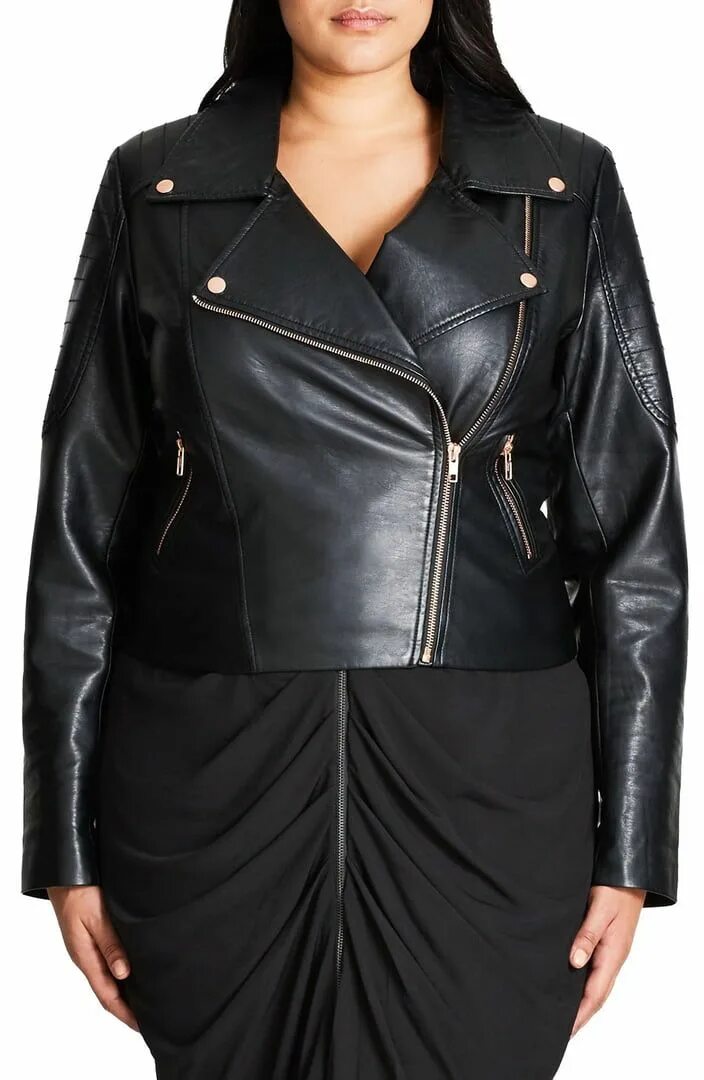 Levi,s Plus Size trendy Faux Leather Moto Jacket Rose. Кожаные куртки для полных женщин. Косуха женская большого размера. Косуха для полных женщин.