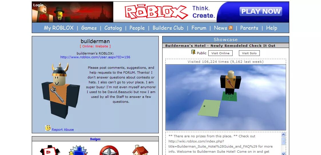 Игра в роблоксе клуб роблокс. РОБЛОКС builderman. РОБЛОКС 2006. Roblox Вики. Игроки РОБЛОКСА.