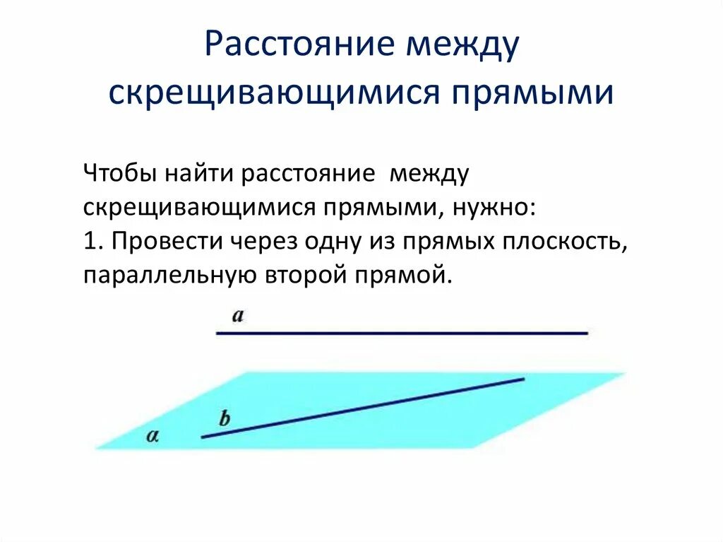 Сформулируйте теорему о скрещивающихся прямых