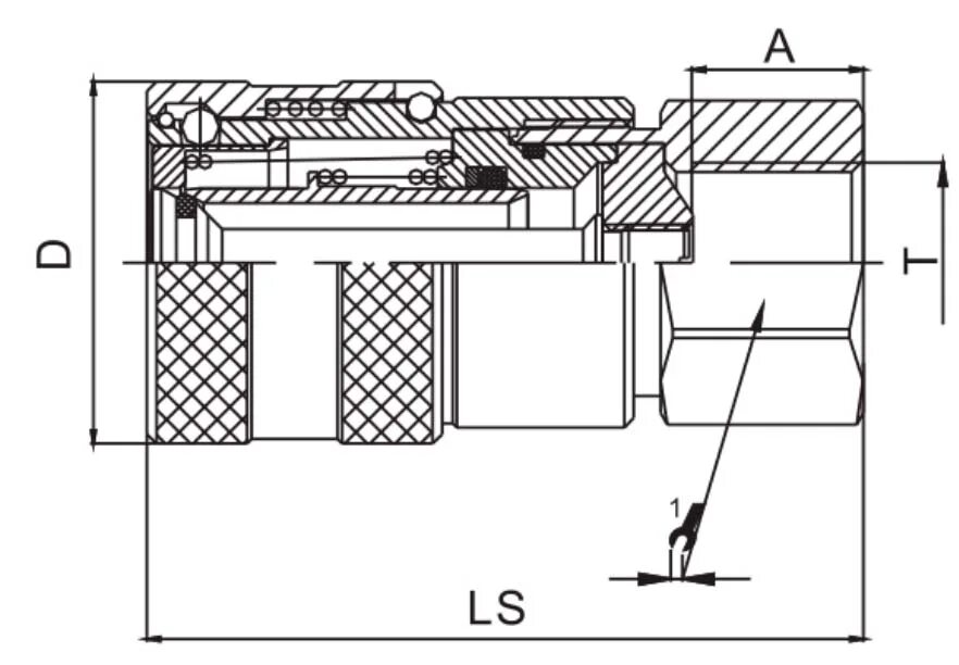 БРС SF-10-04 1/4". БРС для РВД Flat face g 1/2" розетка (LSQ-FF-04sf-g1/2 DN12.5). БРС G 1/4. LSQ-FFH-08sf-g1.