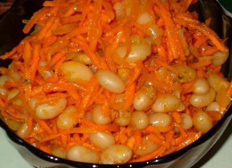 Салат фасоль морковь лук на зиму