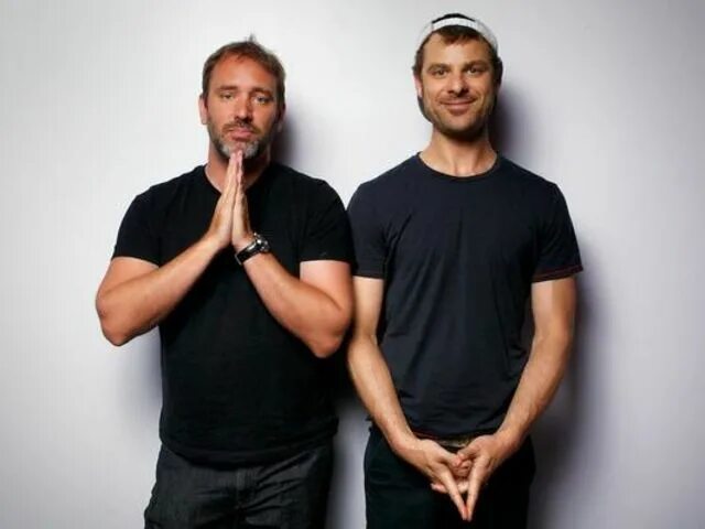 Matt stone. Трей Паркер и Мэтт Стоун. Trey Parker and Matt Stone. Трей Паркер Trey Parker. Мэтт Стоун фото.