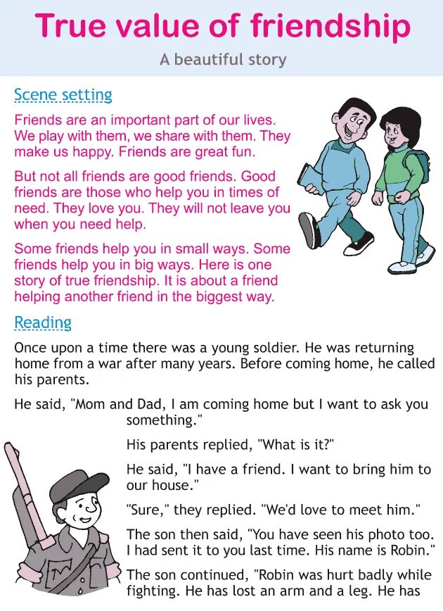 When reading these books the speaker sees. Friendship Worksheets 5 класс. My friend текст на английском. English текст Friendship. A friend тема на английском.