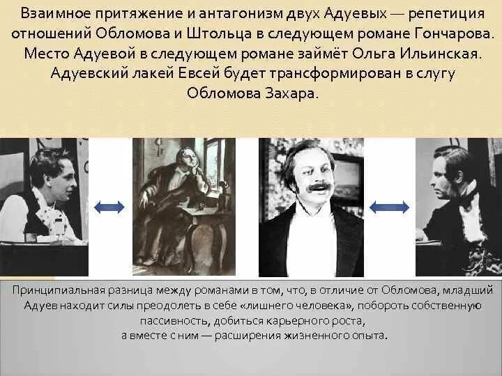 История обычной семьи глава 27. Обломов и Адуев. ГТУ Штольца.