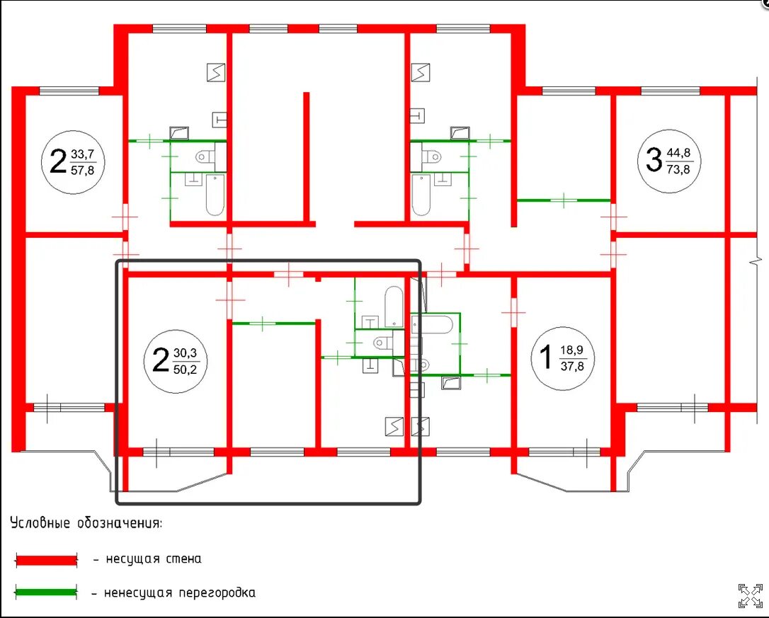 Какие стены в квартире несущие