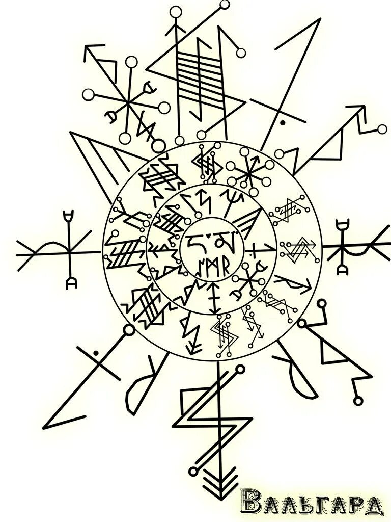 Ставы Бьорн. Руны Вальгард. Рунный став чистка от порчи. Став чистка от сглаза.