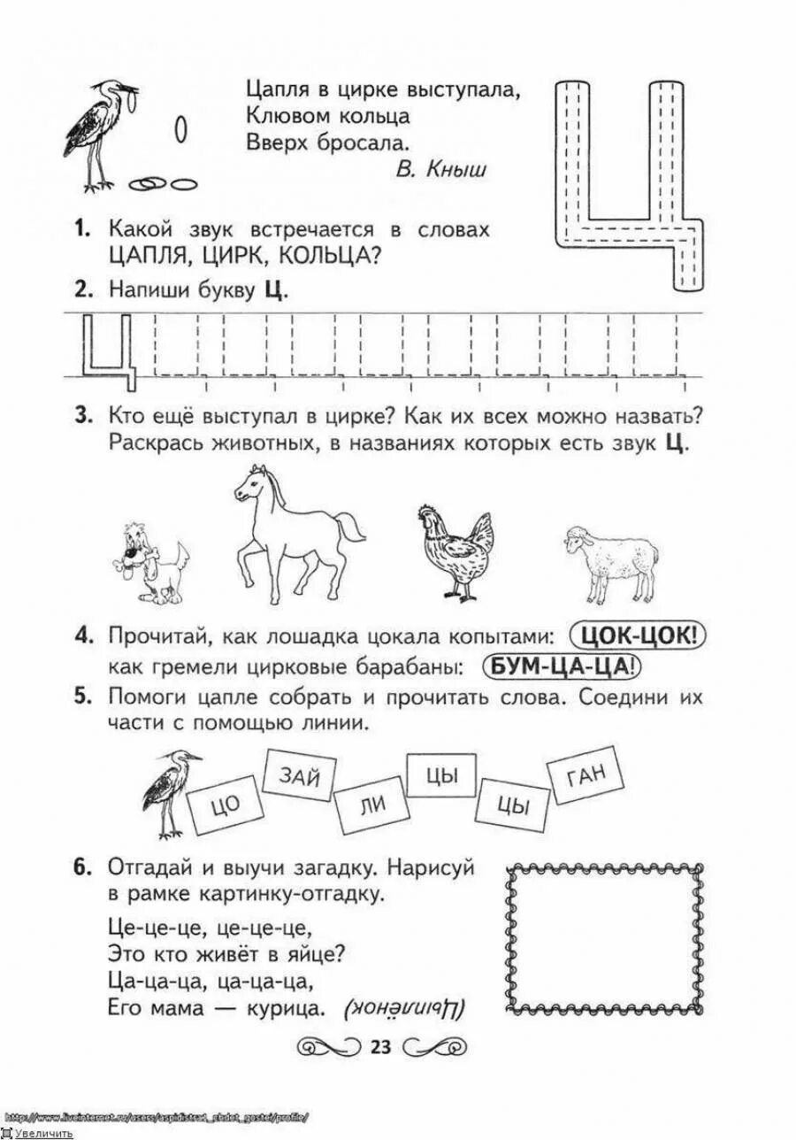 Конспект занятия обучение грамоте звук и буква ц. Изучаем букву ц с дошкольниками. Задания на изучение буквы ц для дошкольников. Занятие для детей 5-6 лет буква ц. Звук и буква ц для дошкольников