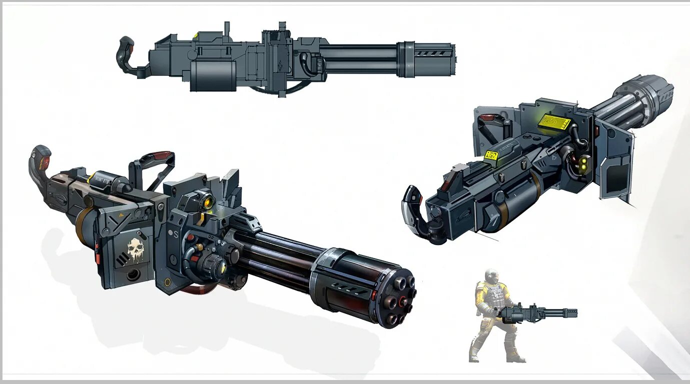 игра пулеметная оборона. лазерный миниган sci fi. дробовик мегатрона. пистолет пулемет концепт. девятый машина концепт арт.