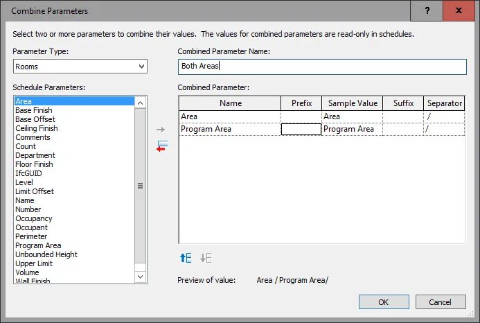 Area program. Параметр АAREA. Value area. Revit parameter numberation in properties Window. Select areas