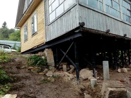 Винтовые сваи деревянного дома
