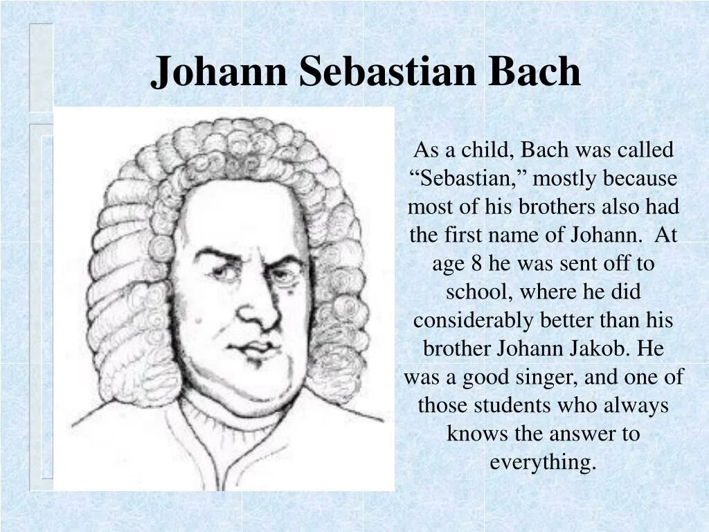 Bach child within the man