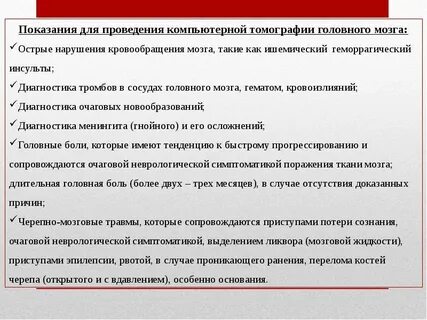 Кт показания
