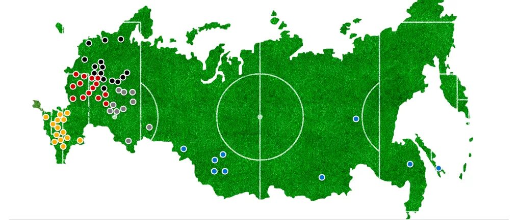 Чемпионат зоны россии. Карта футбольных клубов России. Футбольные команды на карте России. Футбольная география. Российские футбольные клубы на карте.