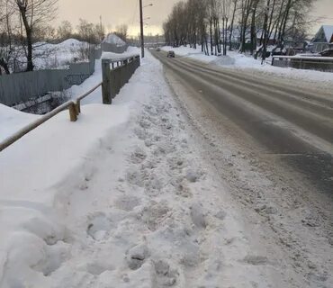 Снег тротуар