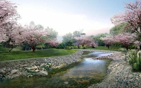 Floraiku spring river