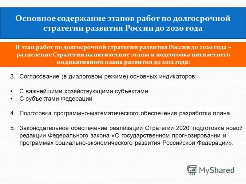 стратегии долгосрочного развития