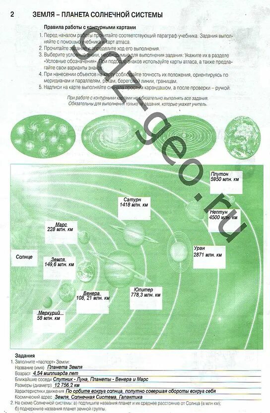 Контурная карта 6 класс почва