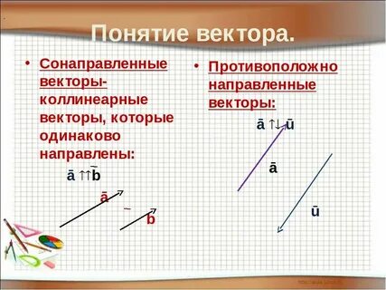 Вектор сонаправлен любому вектору это