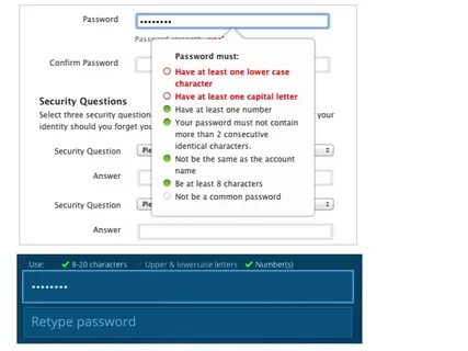Begin password