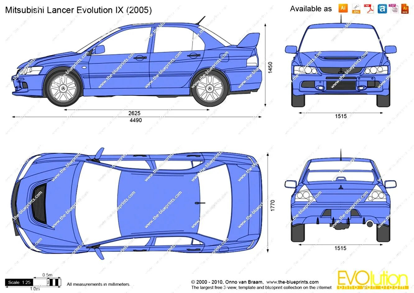 Lancer 10 размеры. Mitsubishi Lancer Evolution 7 чертеж. Mitsubishi Lancer Evolution габариты. Mitsubishi Lancer Evolution 2005 чертежи. Габариты Митсубиси Лансер 7.