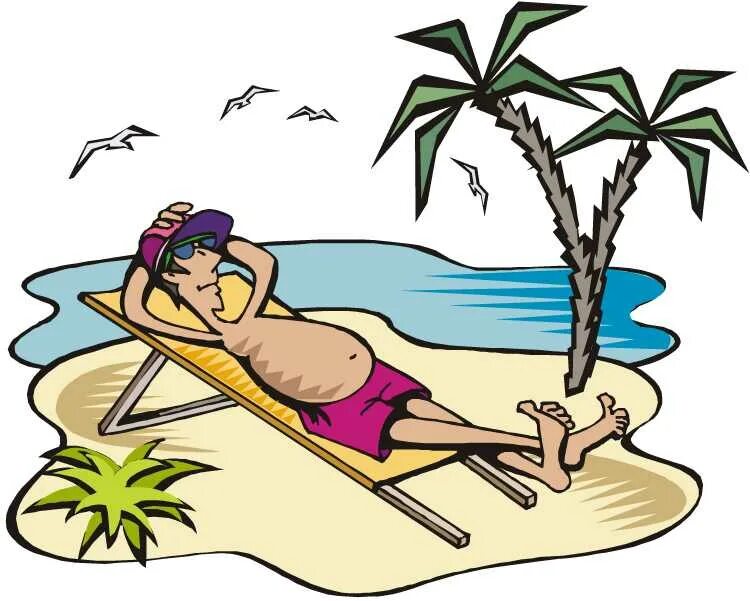 В данное время отдыхаем. Карикатуры про отпуск. Веселый отпуск. Человек в отпуске. Карикатуры на пляже.