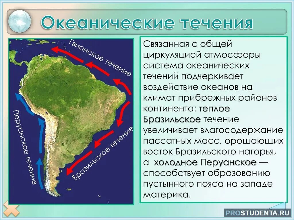 Холодные течения южной америки. Течения: перуанское, Гвианское, бразильское.. Южная Америка Гвианское течение. Климат Южной Америки. Климат Южной Америки презентация.