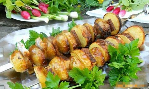 Картофель на мангале с салом рецепт