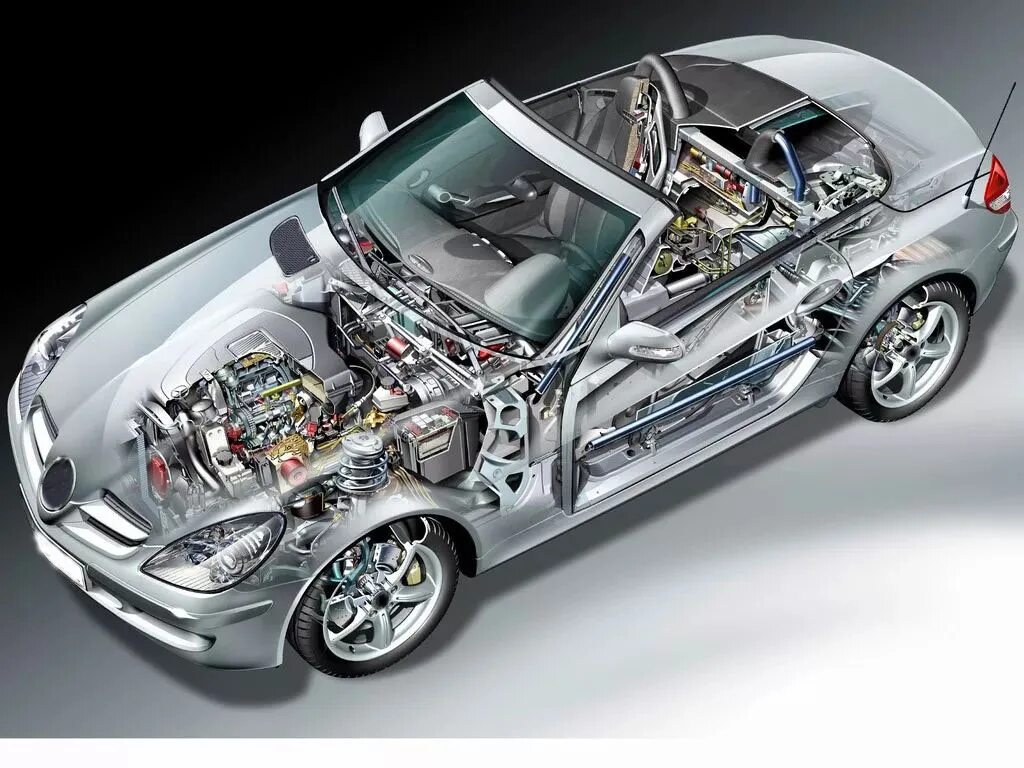 Mercedes Cutaway. Конструкция автомобиля. Автомобиль в разрезе. Анатомия автомобиля. Car device