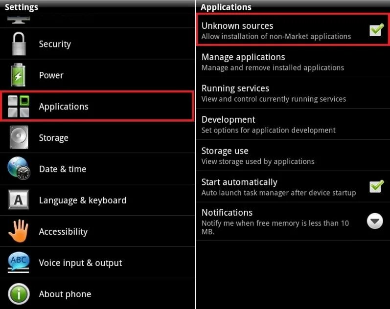 Allow device. Allow application android. android app installs. android setup bar. no android allowed.
