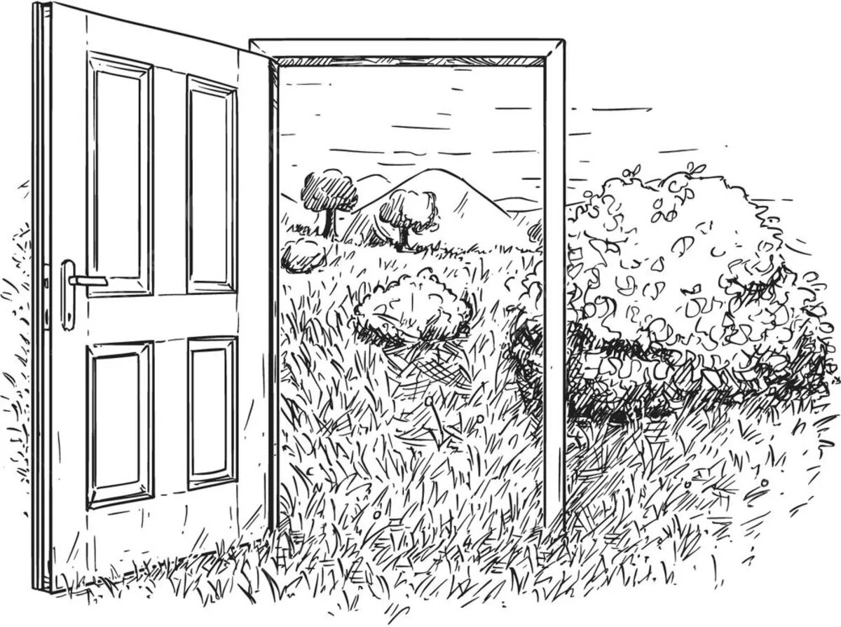 Дверь графика х. Открытая дверь графика. Абстракт двери. Дверь рисунок. Эскиз двери.