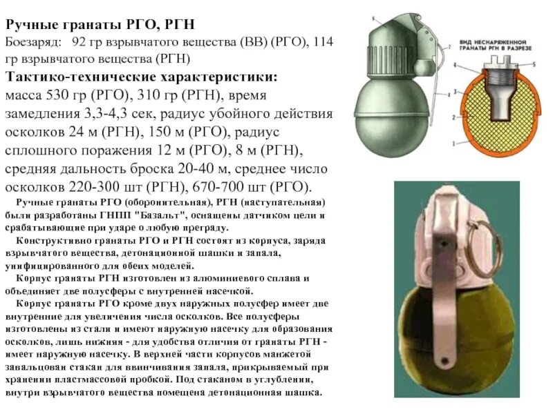 Радиус осколков РГН. Технические характеристики гранаты РГН. РГН РГО гранаты устройство. Ручная осколочная граната РГО состоит.