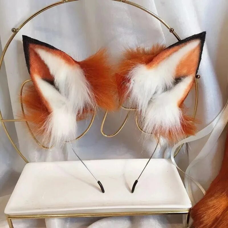 Fox ears. Лисьи ушки. Лисьи ушки на ободке. Ушки лисички. Уши лисы.