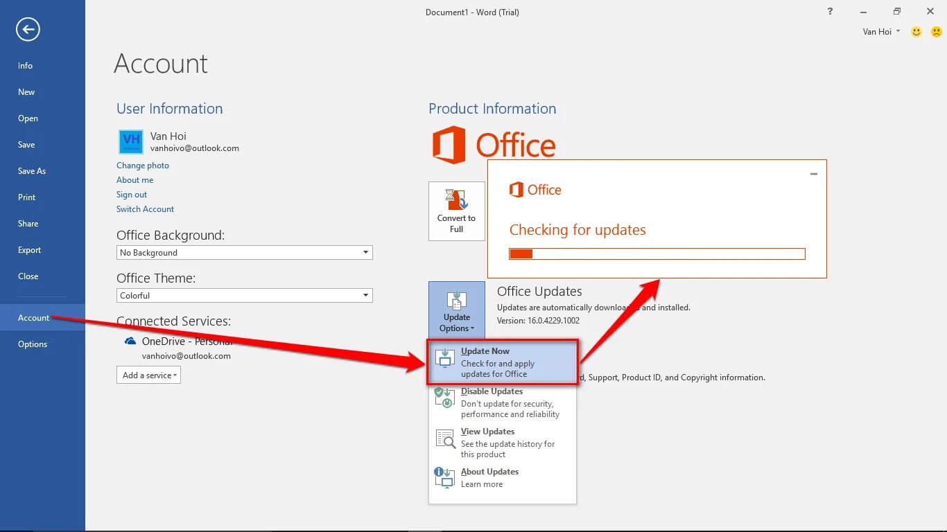 Account options