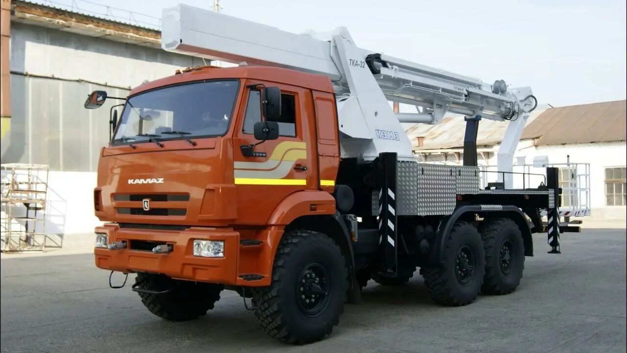 43118 КАМАЗ ПСС-141.35. АПТ-28 КАМАЗ. АГП КАМАЗ подъемник. ПСС-141.35 (43118) 29464а. Подъемный камаз