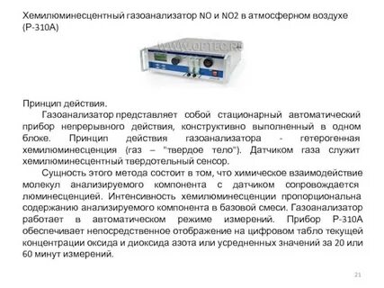 Определение газоанализатора
