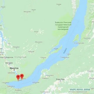 Горячинск на карте байкала