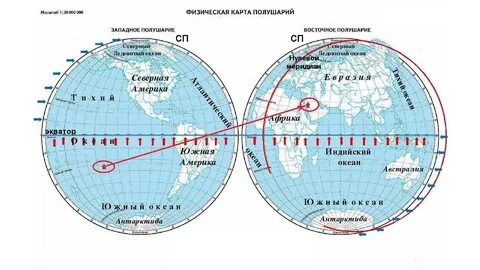 По физической карте полушарий определите в каком ImmunoCap.ru