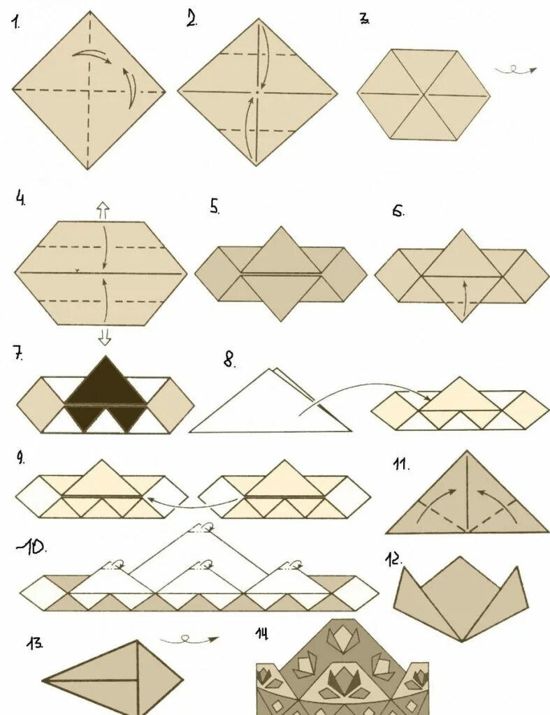 Под из бумаги. Оригами из бумаги. Оригами корона. Как сделать корону. Поделки из бумаги поэтапно.