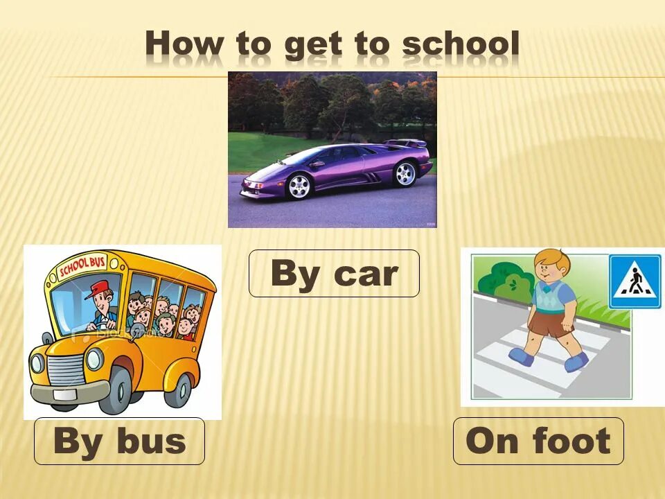 I get i go to school. By Bus или on Bus. Задания на by car by Bus on foot. Тема by Bus on foot. Go by Bus by Train by car.