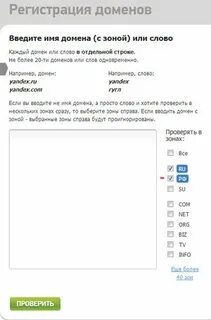 Проверка занятости домена