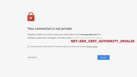 Err address invalid