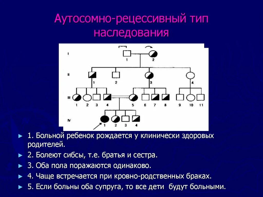 Родословная с аутосомно-рецессивным типом наследования. Аутосомно-рецессивный Тип наследования. Аутосомно-рецессивный Тип. Аутосомно-рецессивный Тип наследования заболевания.