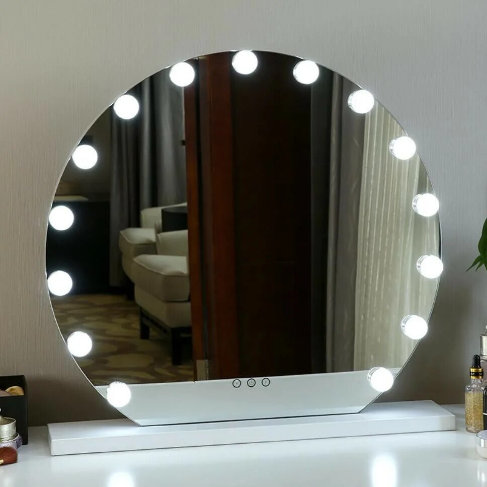 Круглое зеркало с лампочками. Зеркало круглое с подсветкой. Круглое зеркало с подсветкой в спальню. Круглые Гримерные зеркала.