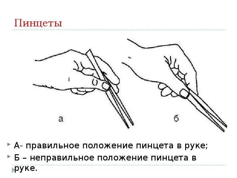 Как держать пинцет. Положение пинцета в руке. правильное положение пинцета в руке. положение пинцета в руке хирурга. как правильно держать пинцет в хирургии.
